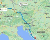 Der Kuriertransport des Monats April 2022 führt nach Kroatien.