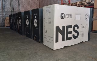 Diese Aufnahme zeigt das Lager der KDE Transport GmbH in Erlangen.