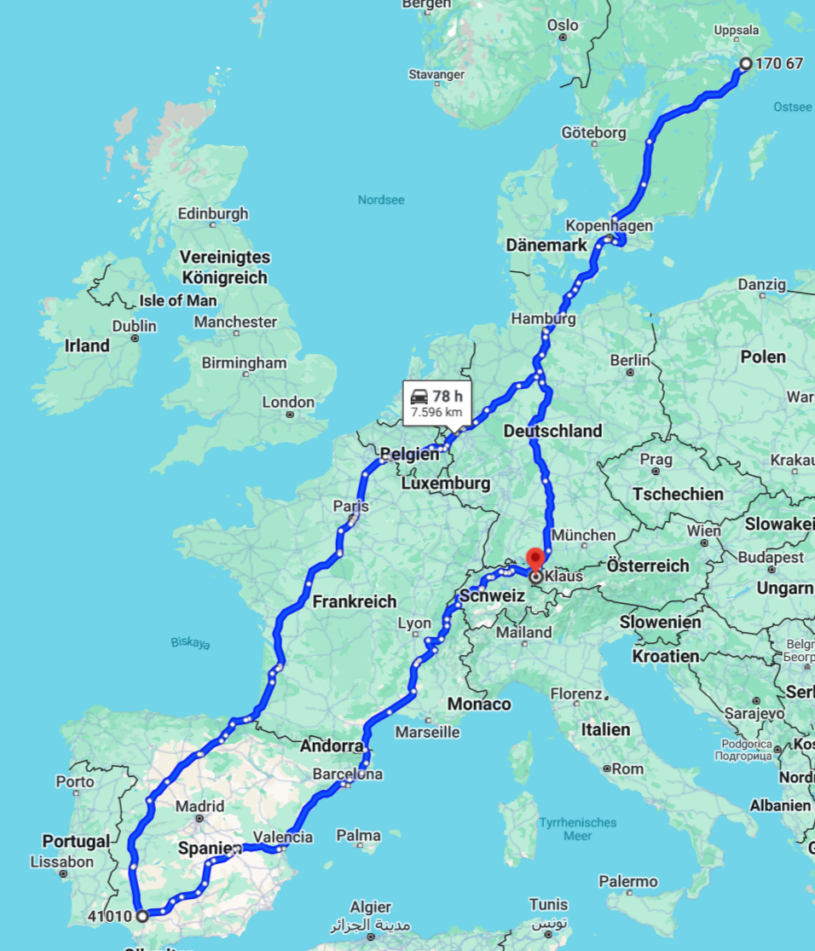 Europa Die Route ist der Kuriertransport des Monats vom Februar 2024 der KDE Transport GmbH