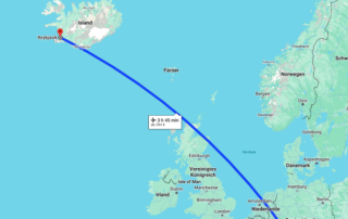 Die Karte zeigt die Route des Transport des Monats der KDE Transport GmbH aus Mai 2024.