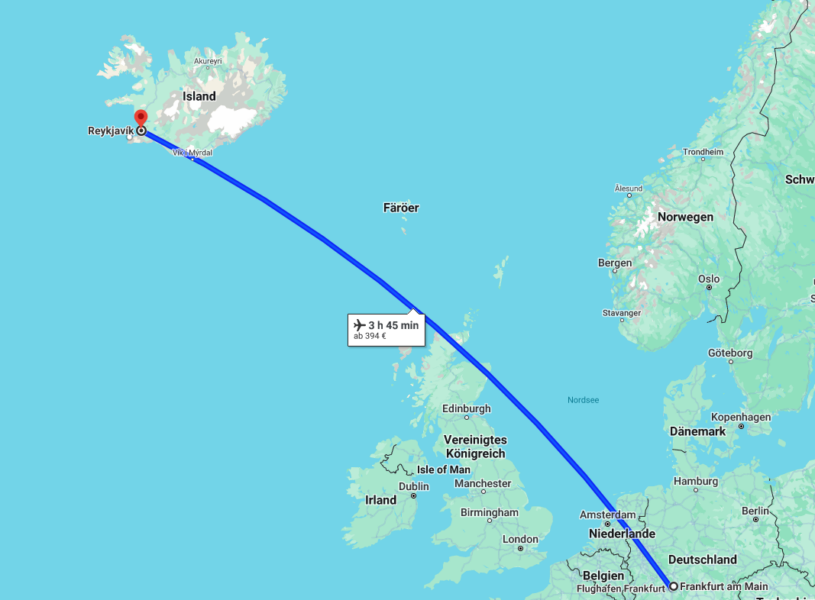 TdM Gooogle Maps Die Karte zeigt die Route des Transport des Monats der KDE Transport GmbH aus Mai 2024.