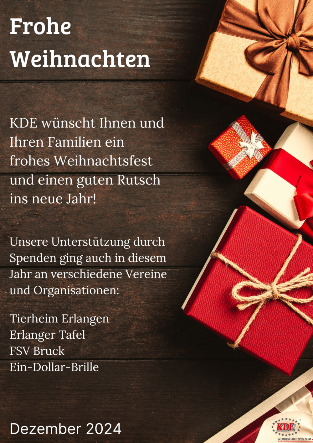 KDE wünscht Frohe Weihnachten!