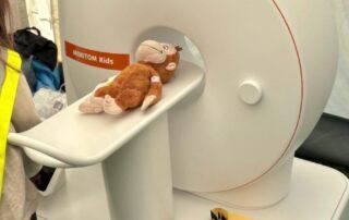 Die Aufnahme zeigt einen Mini-Tomographen, den die Siemens Healthineers für eine Aktion gebaut hat.