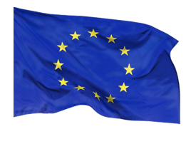 Wehende EU-Flagge