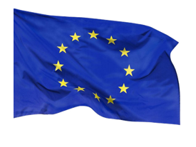 Wehende EU-Flagge